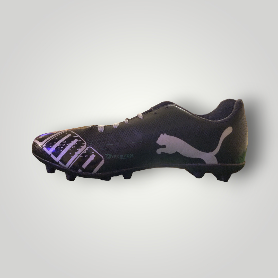 Tachones de Futbol Pasto Natural PUMA Modelo 2027 Color Negro Verde Plata Tallas del 25 al 28.5 Mx