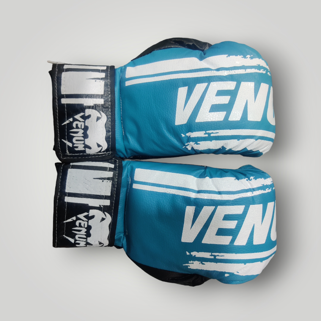Guantes Box Estilo Venum Color Azul Aqua Blanco Tamaños 8 - 16 oz