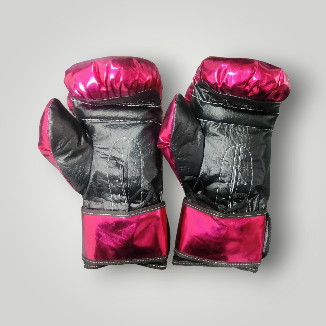 Guantes Boxeo Estilo Mexican pro Fighter color Rosa Metálico 8 a 16 oz