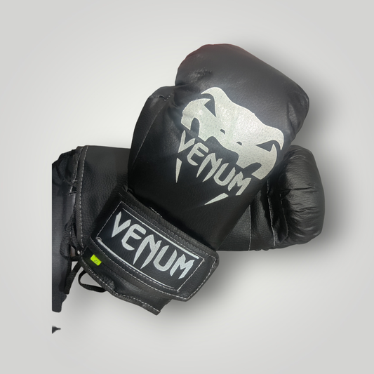 Guantes Boxeo Estilo Venum color Negro Tamaño 8 a 16 oz