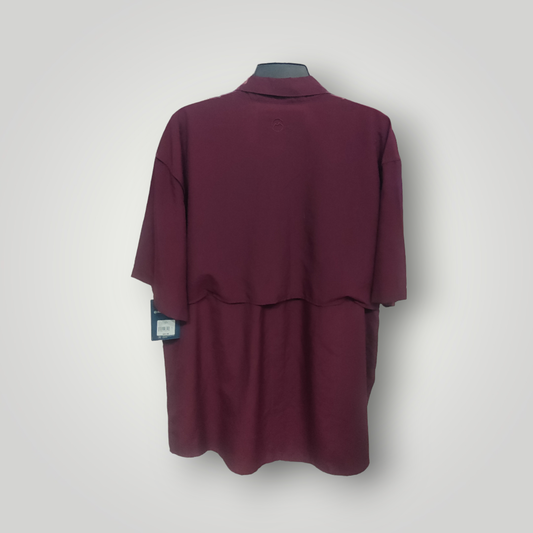 Camisa Marca Magellan Outdoors de Hombre Color Vino Windsor Wine Manga Corta