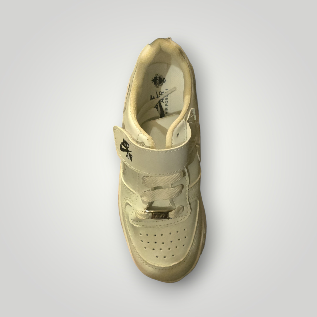 Tenis Infantil Modelo nike AirForce One con Velcro Tallas 18 al 21,5 Mx