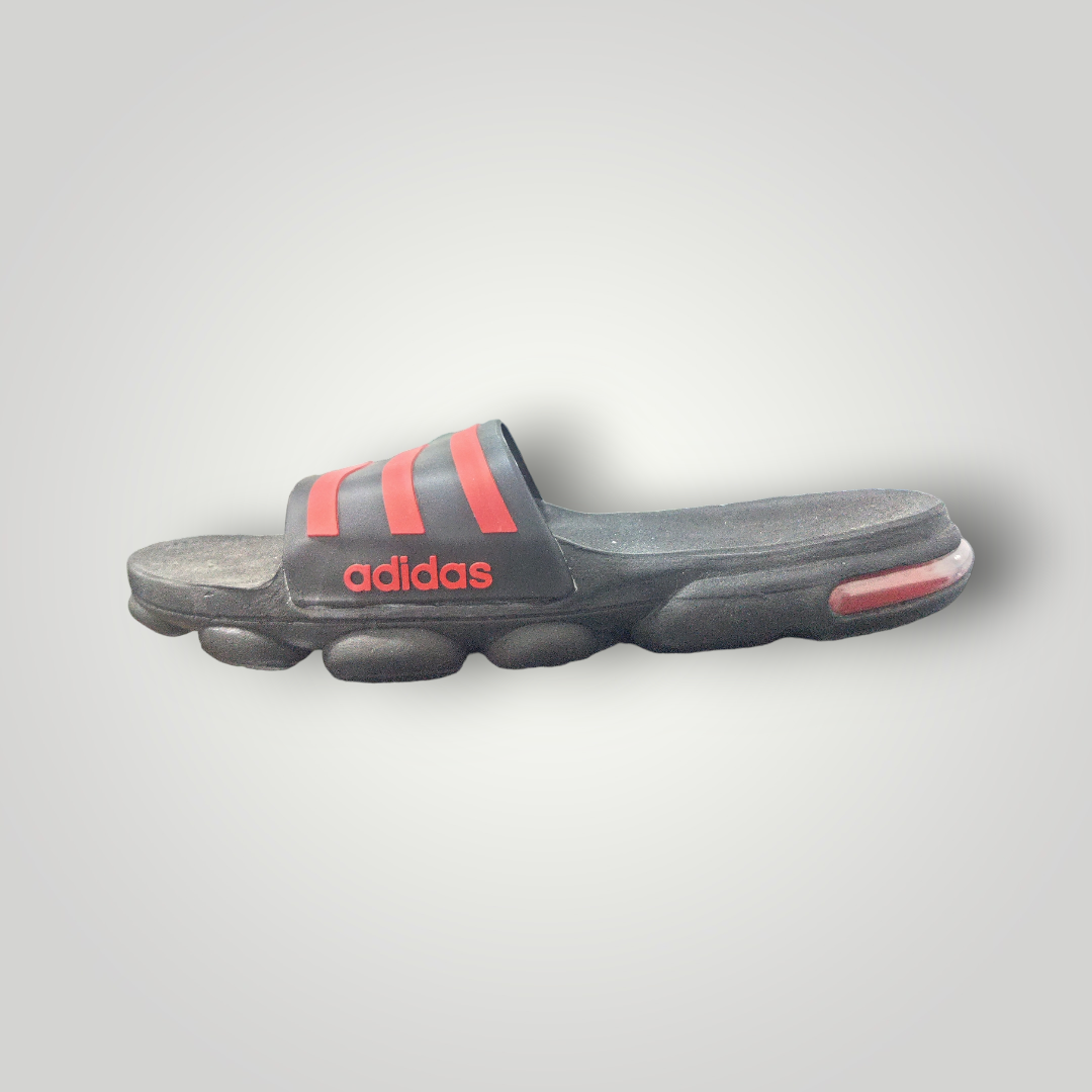 Sandalias Adidas Estilo Burbuja Color Negro Rojo