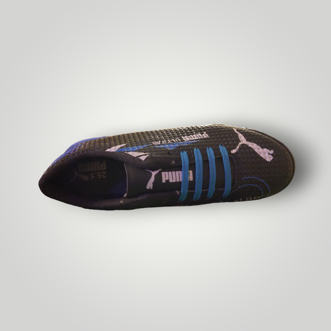 Tenis de Futbol Rapido Puma Modelo Feel The Action Color Negro Turqueza Blanco Tallas del 25 al 28.5 Mx