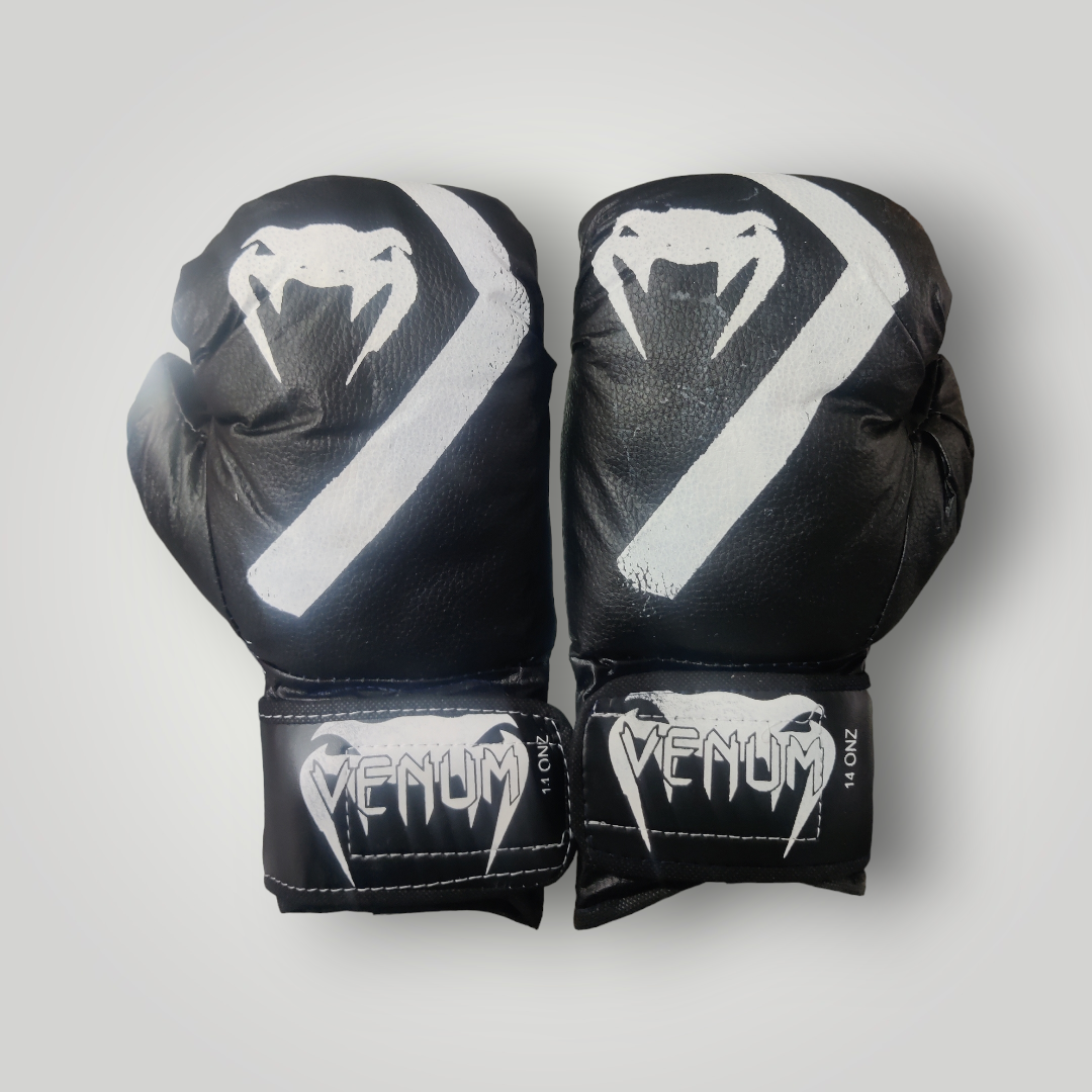 Guantes Boxeo Estilo Venum Color Negro Tamaños 8 - 16 oz