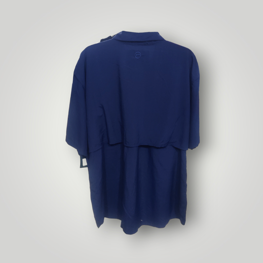 Camisa Marca Magellan Outdoors de Hombre Color  Azul Medieval Blue Manga Corta