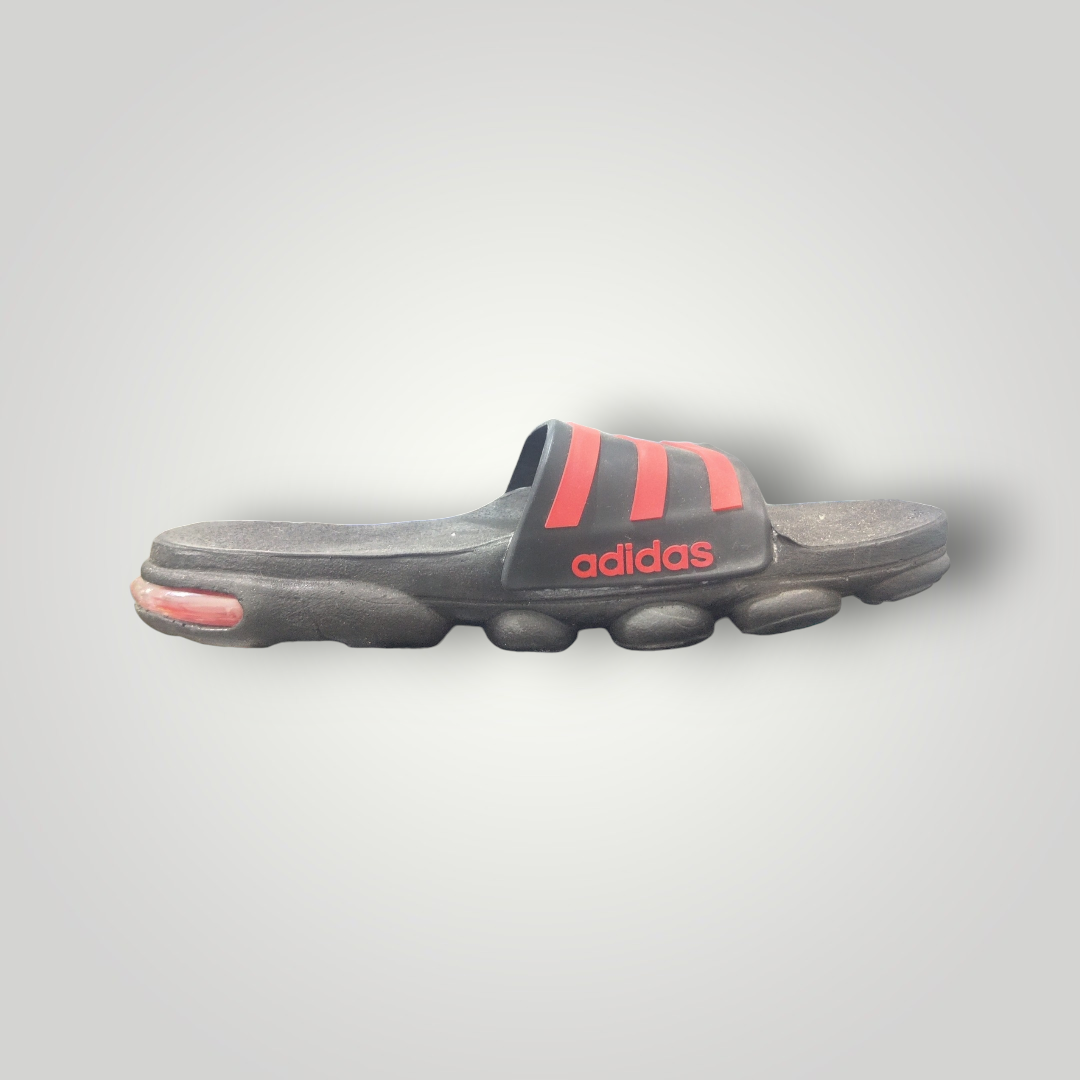 Sandalias Adidas Estilo Burbuja Color Negro Rojo