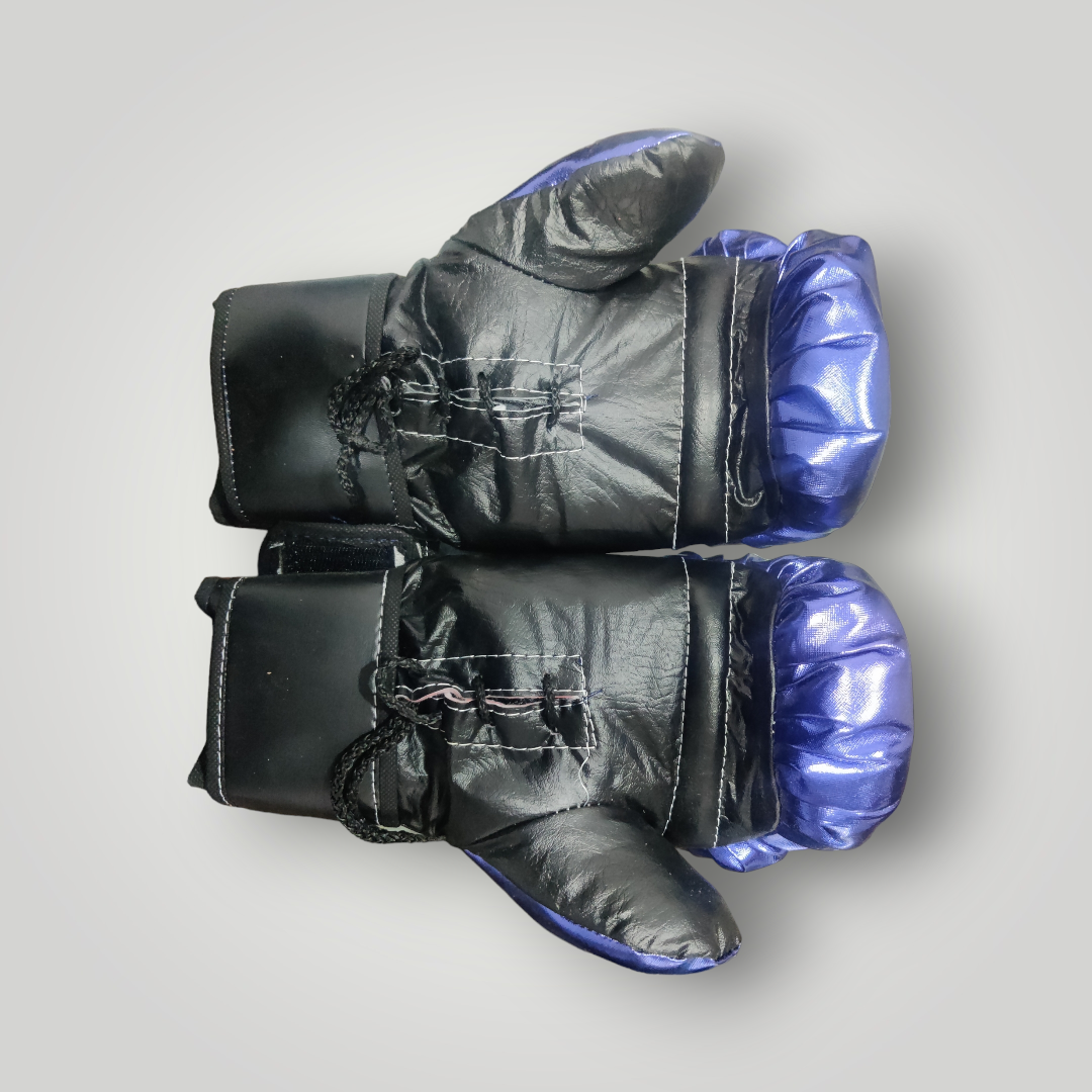 Guantes Boxeo Estilo Venum color Azul Metálico Tamaño 8 a 16 oz