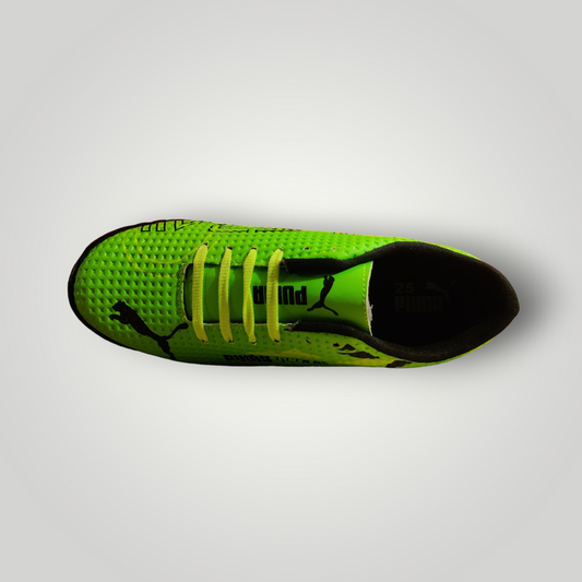 Tenis de Futbol Rápido Modelo PUMA Feel The Action Color Amarillo Neón Negro Tallas del 25 al 28.5 Mx