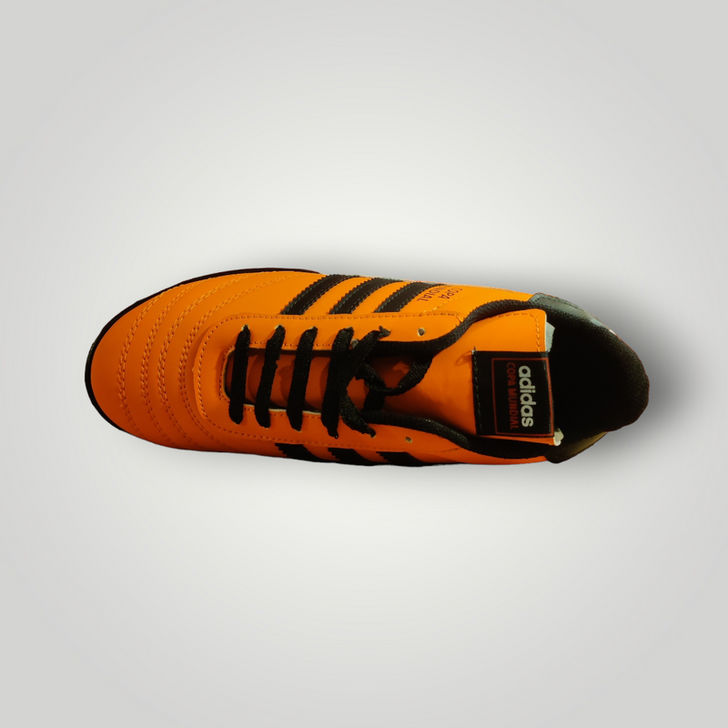 Tenis de Futbol Rápido Modelo ADIDAS COPA MUNDIAL Color Naranja Negro Tallas del 25 al 28.5 Mx