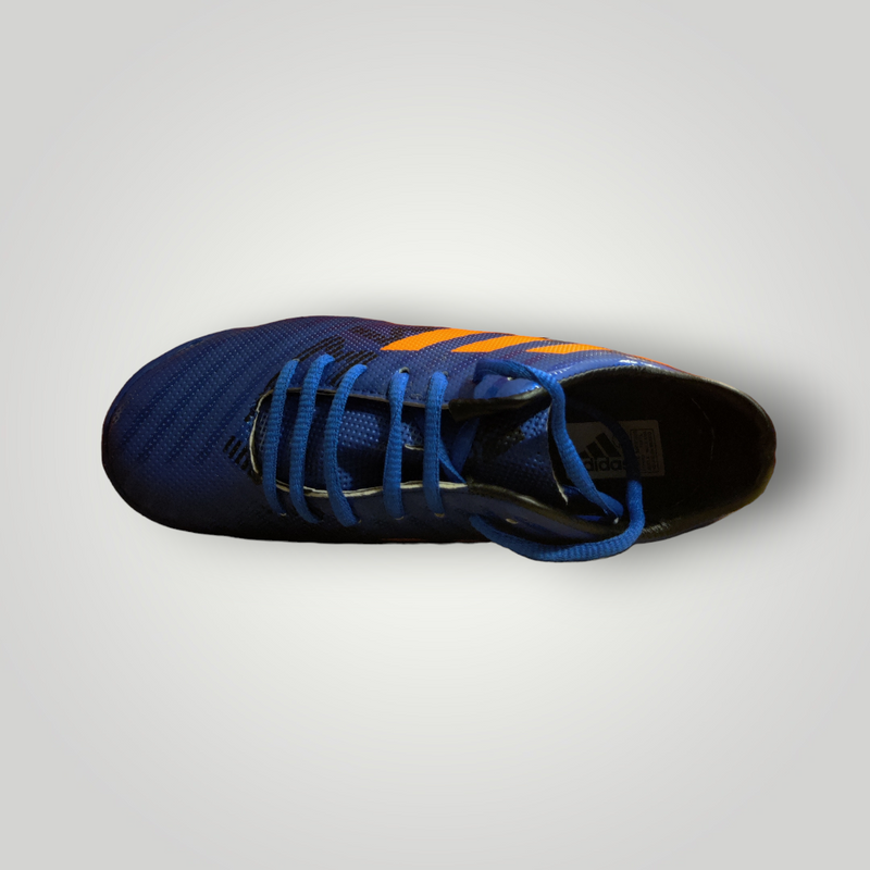 Tenis de Futbol Rápido Modelo ADIDAS NEMESIS Color Azul Rey Negro Naranja Tallas del 22 al 25 Mx