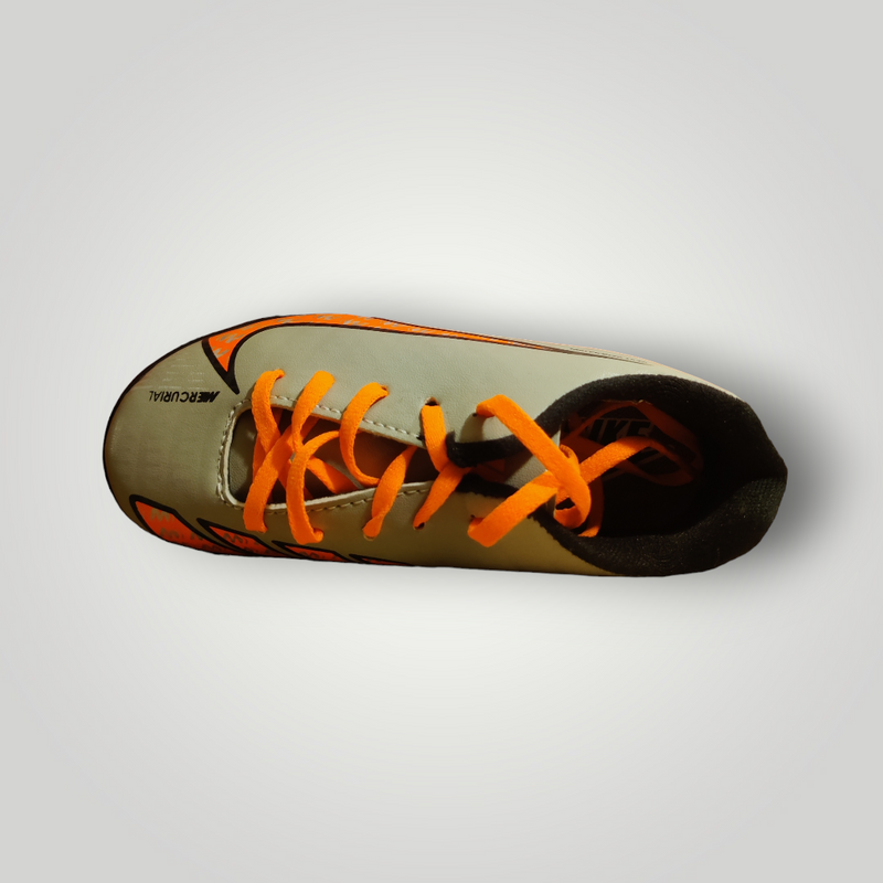 Tenis de Futbol Rápido Infantil Modelo Mercurial Zoom Color Gris Naranja Negro Tallas del 17 al 21.5 Mx