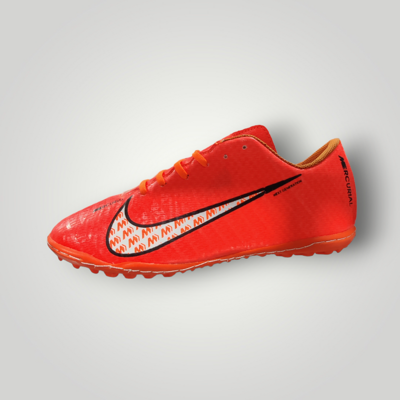 Tenis de Futbol Rápido Modelo NIKE MERCURIAL ZOOM Color Naranja Amarillo Neón Negro Tallas del 22 al 25 Mx TRENDY
