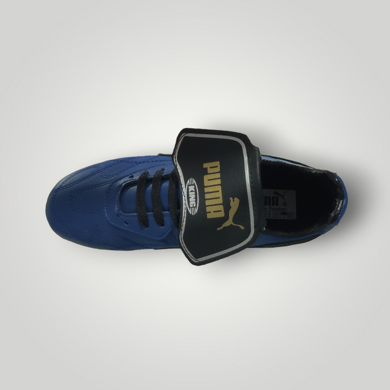 Tachones de Futbol Pasto Natural Modelo PUMA CLÁSICOS O255 Color Azul Rey Negro Tallas del 25 al 28.5 Mx TRENDY