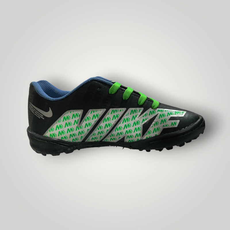Tenis de Futbol Rápido Infantil Modelo MERCURIAL ZOOM Color Negro Blanco Verde eón Tallas del 17 al 21.5 Mx TRENDY