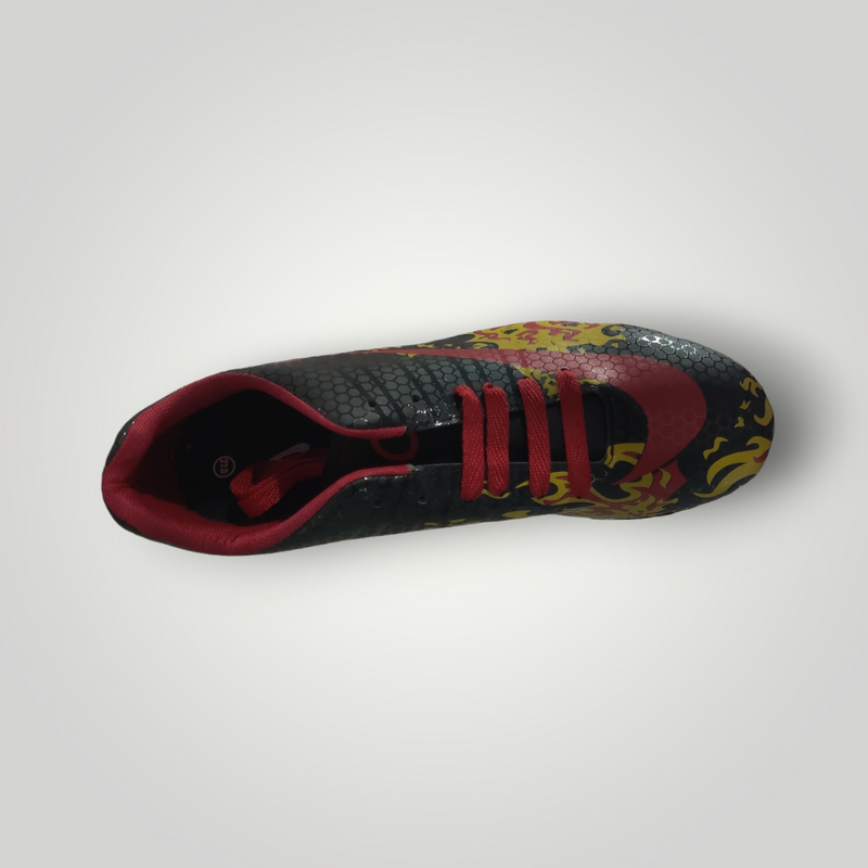Tachones de Futbol Pasto Natural Modelo CRISTIANO Color Negro Naranja Tallas del 25 al 28.5 Mx TRENDY