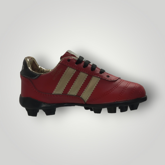 Tachones de Futbol Infantil Pasto Natural Modelo ADIDAS COPA MUNDIAL Color Rojo Oro Tallas del 17 al 21.5 Mx TRENDY