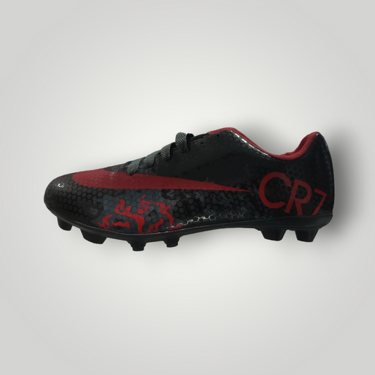 Tachones de Futbol Pasto Natural Modelo CRISTIANO Color Negro Oxford Rojo Tallas del 25 al 28.5 Mx TRENDY