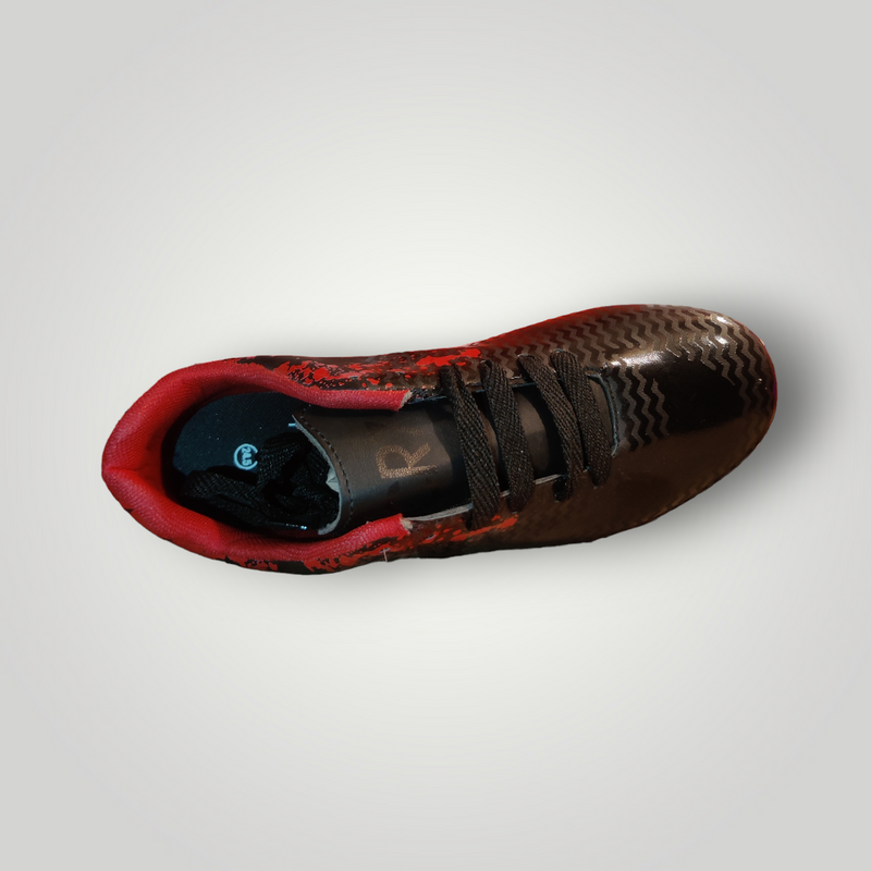 Tachones de Futbol Pasto Natural Modelo CR7 Color Negro Rojo Tallas del 22 al 25 Mx TRENDY