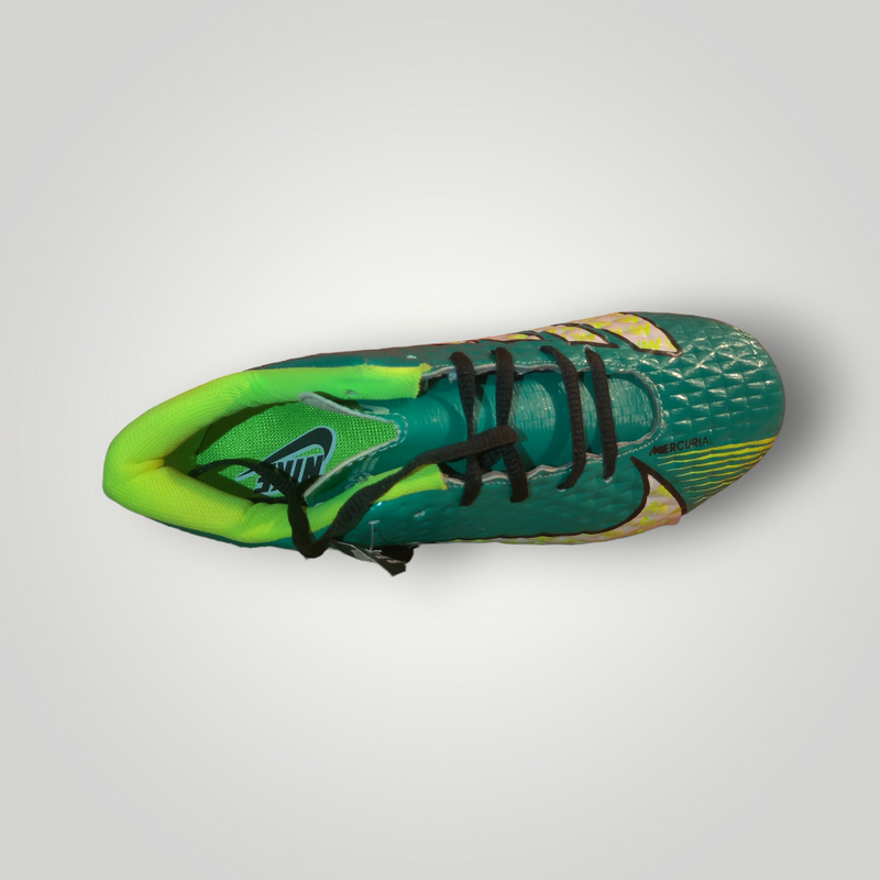 Tachones de Futbol Pasto Natural Modelo MERCURIAL Z15 Color Aqua Blanco Neón Tallas del 25 al 28.5 Mx