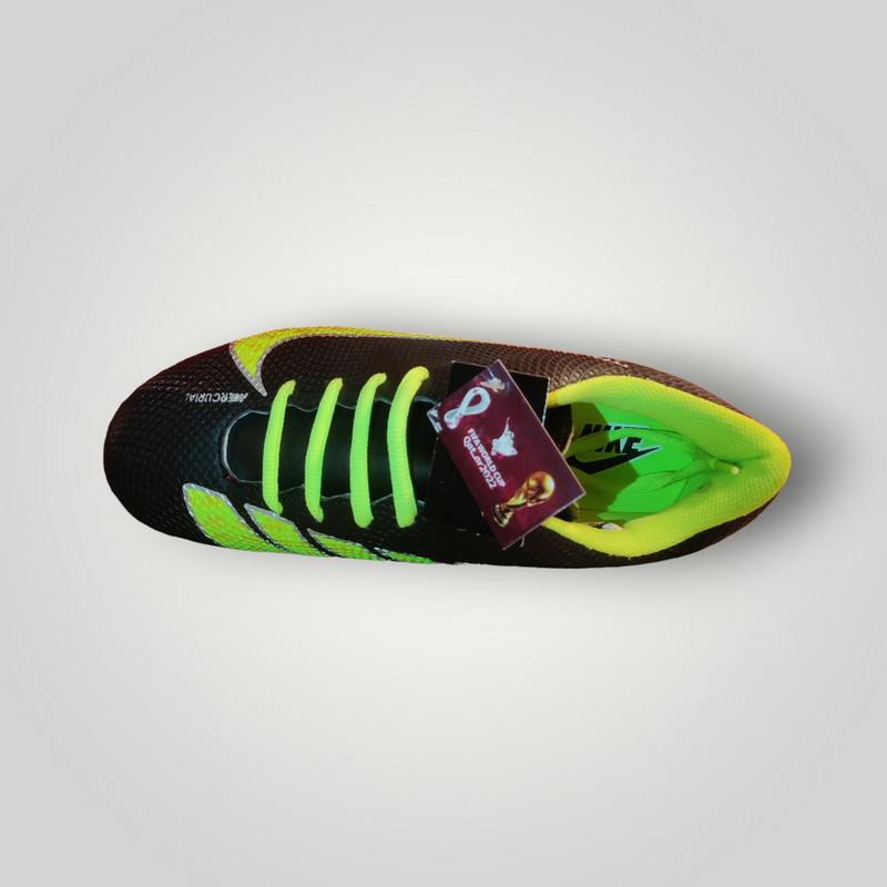 Tachones de Futbol Pasto Natural Modelo NIKE MERCURIAL ZOOM Color Negro Amarillo Neón Tallas del 25 al 28.5 Mx