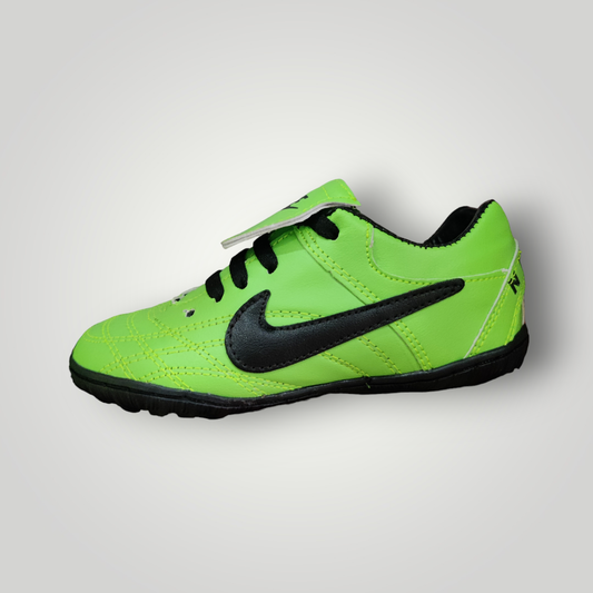 Tenis de Futbol Rápido Infantil Nike Modelo Clásico 1OOO Color Negro Verde Tallas del 18 al 21.5 Mx