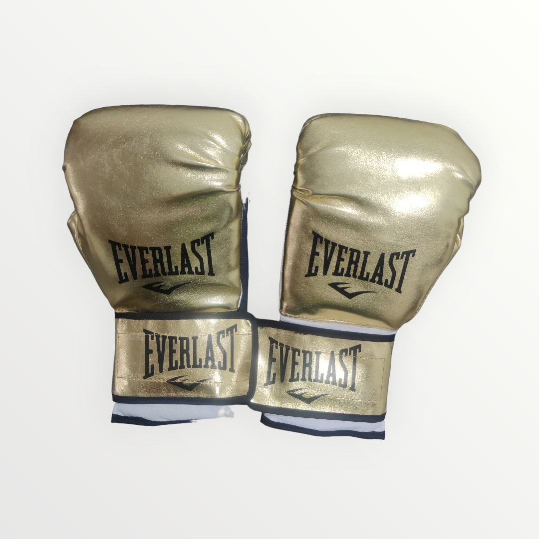 Guantes Boxeo Estilo EVERLAST color Dorado Tamaño 16 Oz