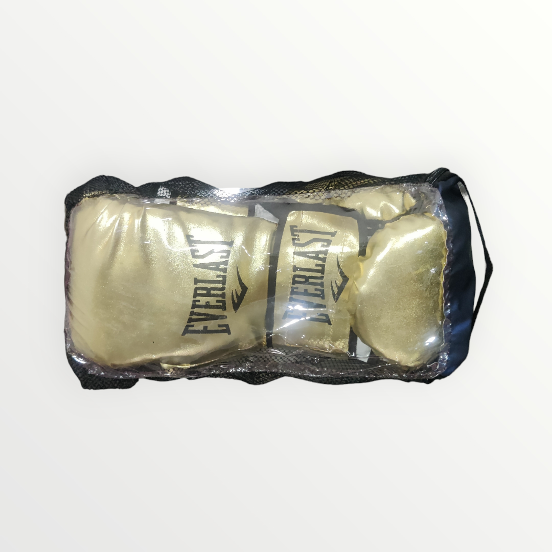 Guantes Boxeo Estilo EVERLAST color Dorado Tamaño 16 Oz