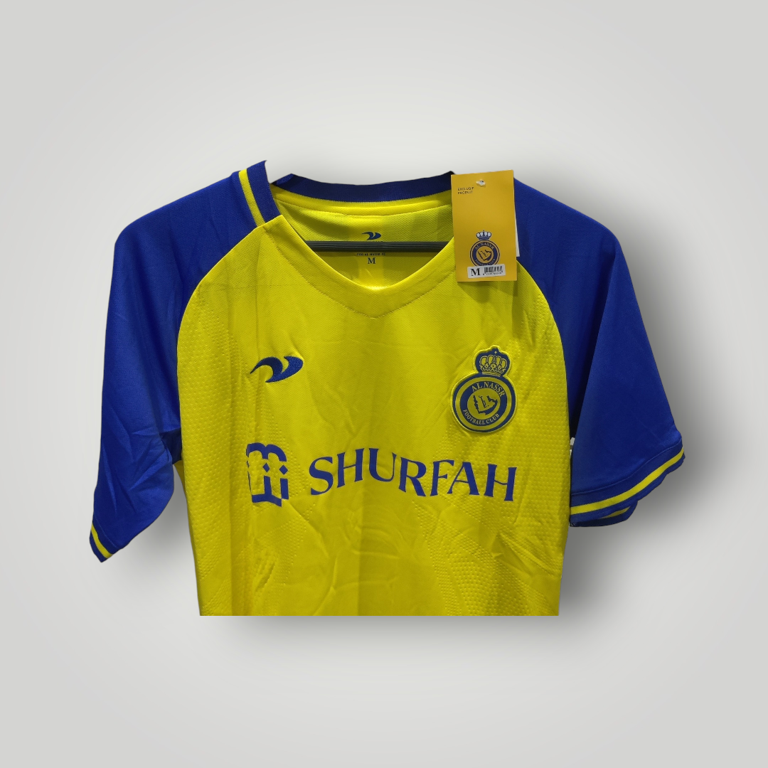 Jersey Futbol Adulto Estilo Al Nassr 2023 (Versión Aficionado) Tallas S al XL