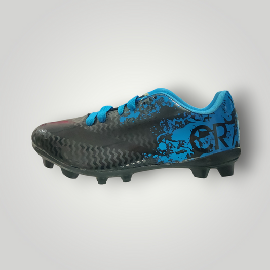 Tachones de Futbol Pasto Natural Modelo CR7 Color Negro Turqueza Tallas del 22 al 25 Mx TRENDY