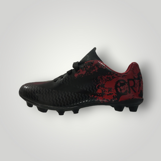 Tachones de Futbol Pasto Natural Modelo NIKE CR7 Color Negro Rojo Negro Tallas del 22 al 25 Mx